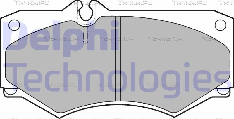 Тормозные колодки Delphi (Low-Metallic) передние для Mercedes-Benz T1 1977-1996. Артикул LP468