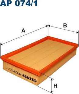 Воздушный фильтр Filtron для Ford Transit Connect I 2002-2013. Артикул AP 074/1