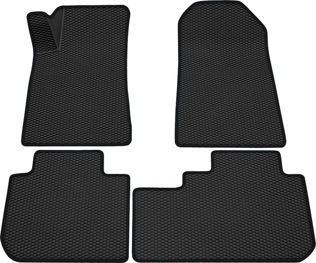 Коврики Rezkon 3D EVA Ромб резиновые для салона Haval F7 2019-2026 Черный кант. Артикул 9257010101