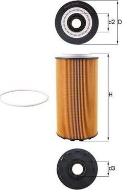 Масляный фильтр Mahle. Артикул OX 1293D