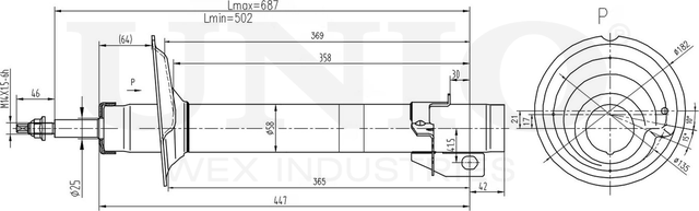 Амортизатор подвески (Unio). Артикул SAB-10635