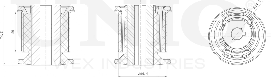 Сайлентблок рычага подвески (Unio). Артикул RMP-20037