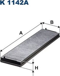 Салонный фильтр Filtron. Артикул K 1142A