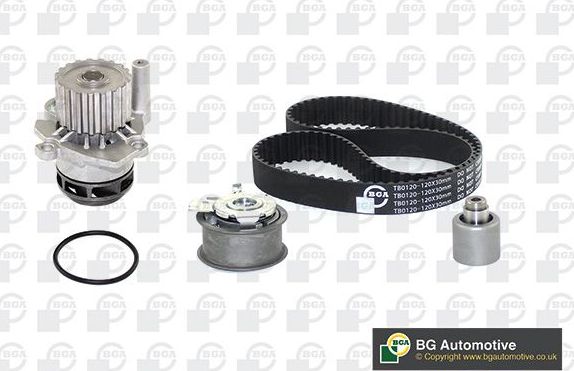 Помпа (водяной насос) с комплектом ремня ГРМ BGA для Audi A2 2000-2005. Артикул TB0120CPK-1