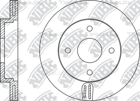Тормозной диск NiBK передний для Nissan 200SX S13 1988-1993. Артикул RN1146