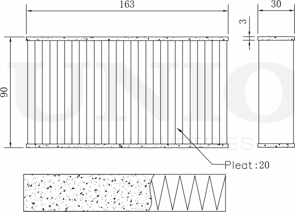 Фильтр салона (Unio). Артикул FLT-40027C