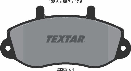 Тормозные колодки Textar. Артикул 2330201