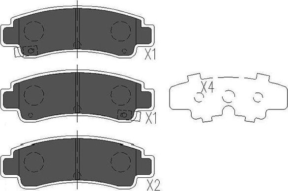 Тормозные колодки Kavo Parts. Артикул KBP-6546