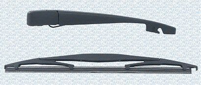 Поводок (рычаг) и щетка стеклоочистителя (дворника) Magneti Marelli. Артикул 000723180362