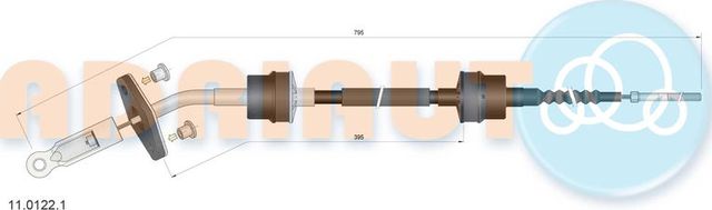 Трос сцепления Adriauto для Fiat Palio I 1996-1999. Артикул 11.0122.1