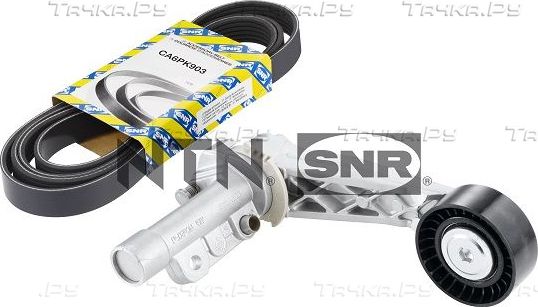 Приводной ремень поликлиновой с роликами (комплект) NTN / SNR для Citroen C3 II 2009-2015. Артикул KA859.40