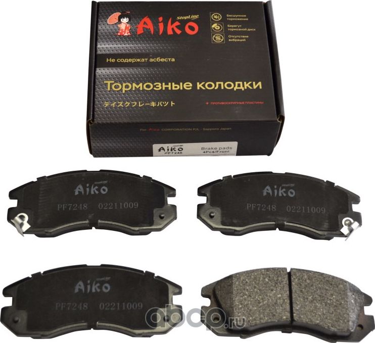 Колодки SUBARU Impreza, Legaсy (1992-1999) передние (Aiko). Артикул PF7248