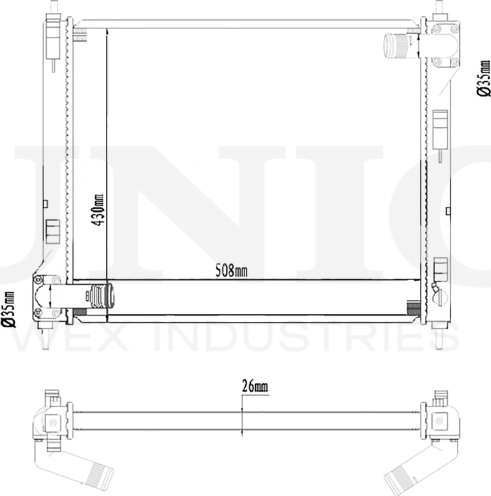 Радиатор двигателя (Unio). Артикул RAD-10056