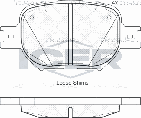 Тормозные колодки Icer передние для Toyota Allion I 2001-2005. Артикул 181704