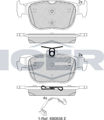 Тормозные колодки Icer. Артикул 182408