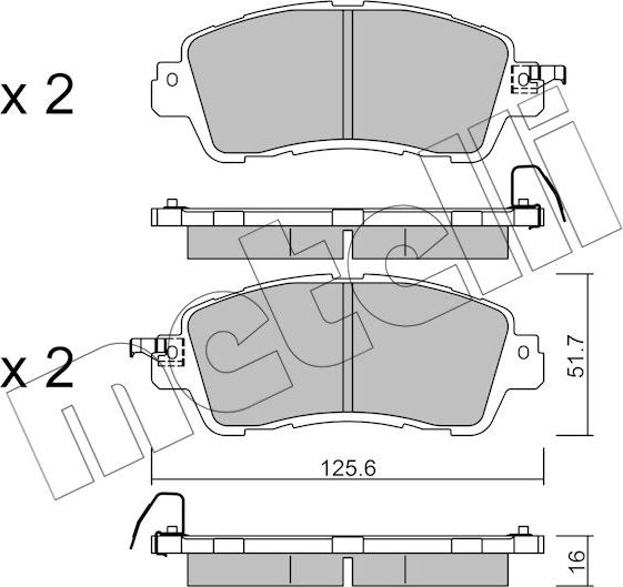 Тормозные колодки Metelli. Артикул 22-1085-0