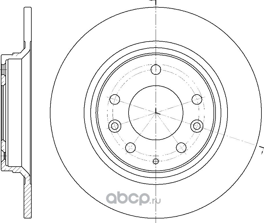 Диск тормозной (G-Brake). Артикул GR01424