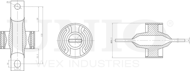Сайлентблок рычага подвески (Unio). Артикул RMP-20279