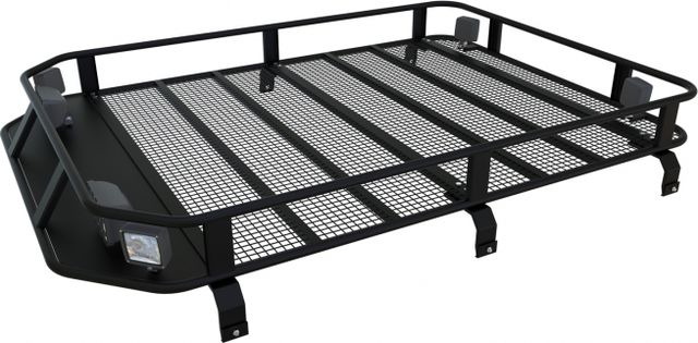 Багажник экспедиционный Podgotoffka 1900х1250х120 с сеткой и креплением на водостоки для ВАЗ 2121, 2131 (Нива) 5дв. 1976-2026. Артикул PGT-B.65.03