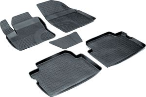 Коврики резиновые Seintex с высоким бортиком для салона Ford C-Max II 2010-2025. Артикул 01320