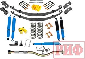 Лифт-комплект РИФ арктический жесткий (постоянная нагрузка) для УАЗ Patriot 2019-2025, лифт 50 мм. Артикул RIF-Patr19-D-Arc