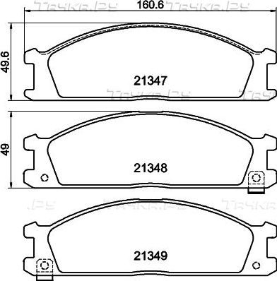 Тормозные колодки Nisshinbo Strong Ceramic передние для Nissan Urvan III (E24) 1987-2002. Артикул NP2008SC