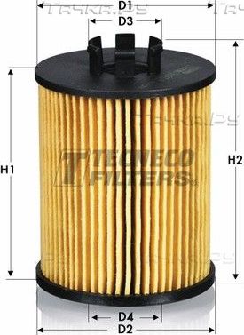 Масляный фильтр  Tecneco Filters для Opel Combo C 2004-2011. Артикул OL0203E
