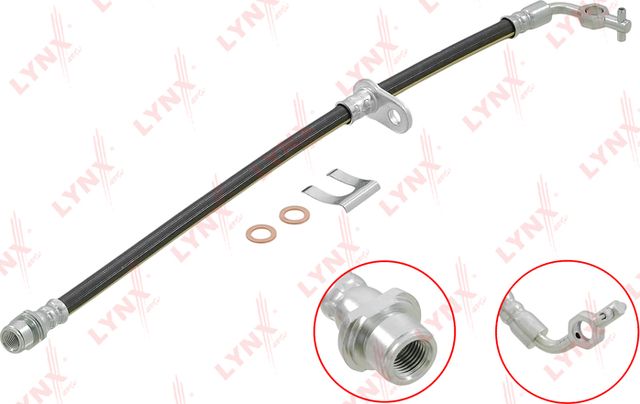 Тормозной шланг LYNXauto передний правый для Toyota Land Cruiser 100 1998-2007. Артикул BL-3731
