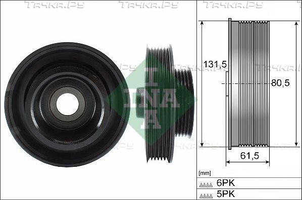 Шкив коленвала Ina для Ford Focus I 1999-2005. Артикул 544 0141 10