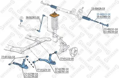 Рулевая тяга Stellox. Артикул 55-00323-SX