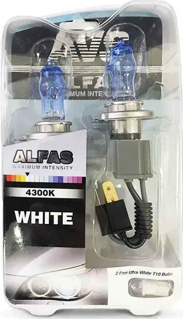 Лампа 12V H4 P43t 75/85W бокс (2шт.) Alfas AVS. Артикул A07235S