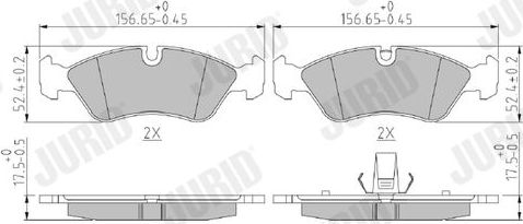 Тормозные колодки Jurid передние для Daewoo Espero 1997-1999. Артикул 571391J