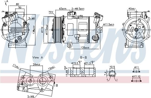 Компрессор кондиционера Nissens ** FIRST FIT ** для Renault Latitude I 2011-2015. Артикул 890947
