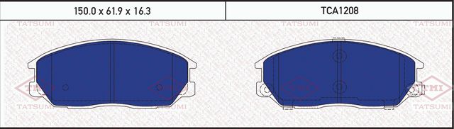 Колодки тормозные CHEVROLET CAPTIVA 06- перед. (Tatsumi). Артикул TCA1208