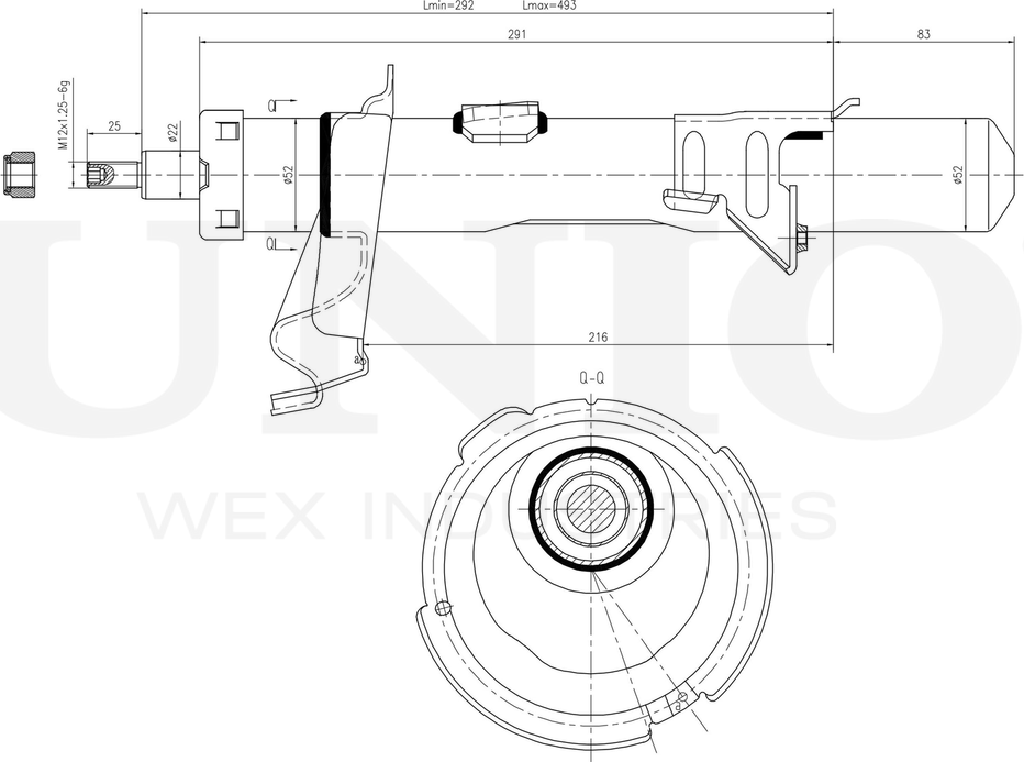 Амортизатор подвески (Unio). Артикул SAB-10358