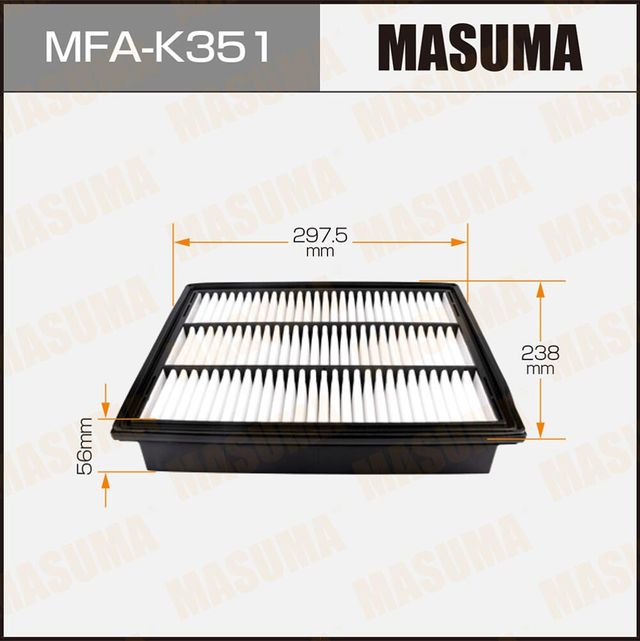 Воздушный фильтр Masuma. Артикул MFA-K351