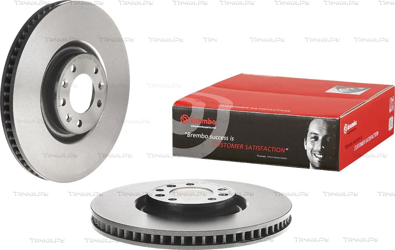 Тормозной диск Brembo PRIME LINE - UV Coated передний для Citroen C5 X I 2021-2026. Артикул 09.B929.11