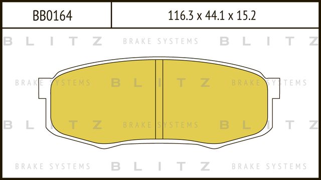 Колодки тормозные дисковые | зад | (Blitz) Blitz. Артикул BB0164