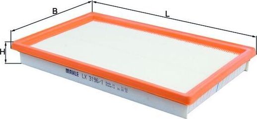 Воздушный фильтр Mahle-Knecht. Артикул LX 3196/1