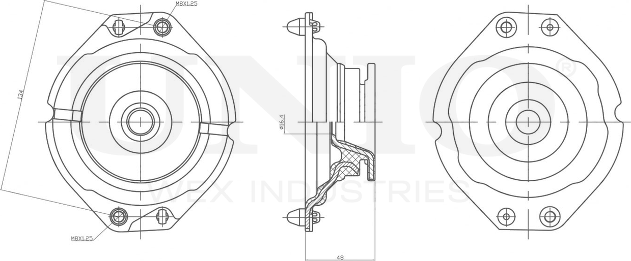 Опора амортизационной стойки (Unio). Артикул RMP-13025