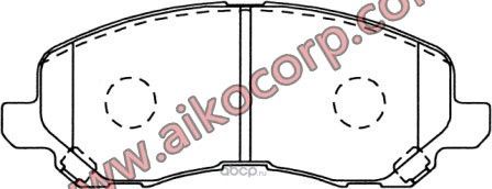 Колодки тормозные MMC LANCER CS/CY/ AIRTREC/ OUTLANDER CU/ CW (2001-2010) передн (Aiko). Артикул PF3469