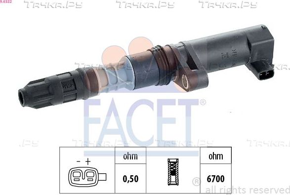 Катушка зажигания Facet Made in Italy - OE Equivalent для Renault Megane II 2002-2009. Артикул 9.6332