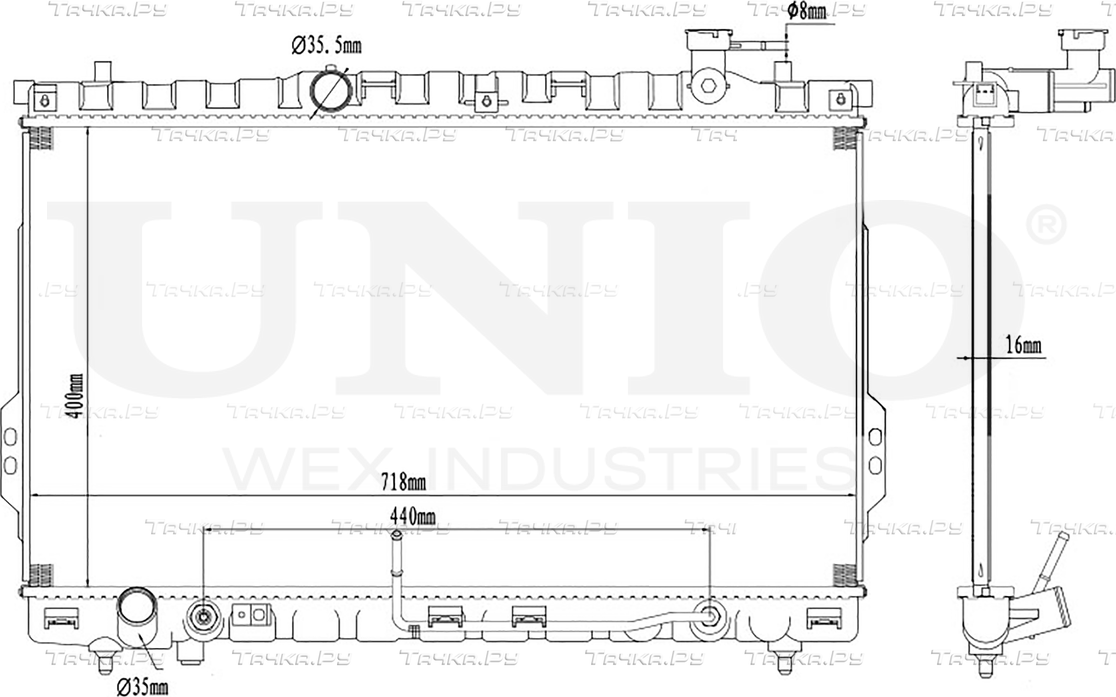 Радиатор двигателя (Unio). Артикул RAD-10019