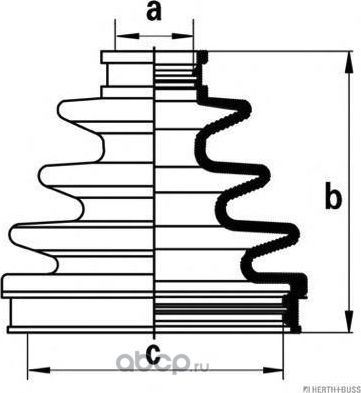 Пыльник ШРУСа LEXUS ES300/TOYOTA CAMRY 3.0 9197 нар. (Jakoparts) Jakoparts. Артикул J2862006