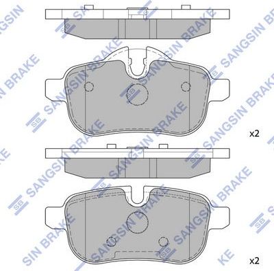 Тормозные колодки Sangsin Hi-Q задние для BMW Z4 II (E89) 2009-2016. Артикул SP1942