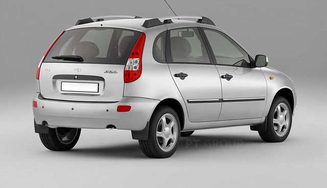 Рейлинги PT Group Усиленные для Lada Kalina I, II хэтчбек 2004-2018 Серебристый муар. Артикул LKA551506