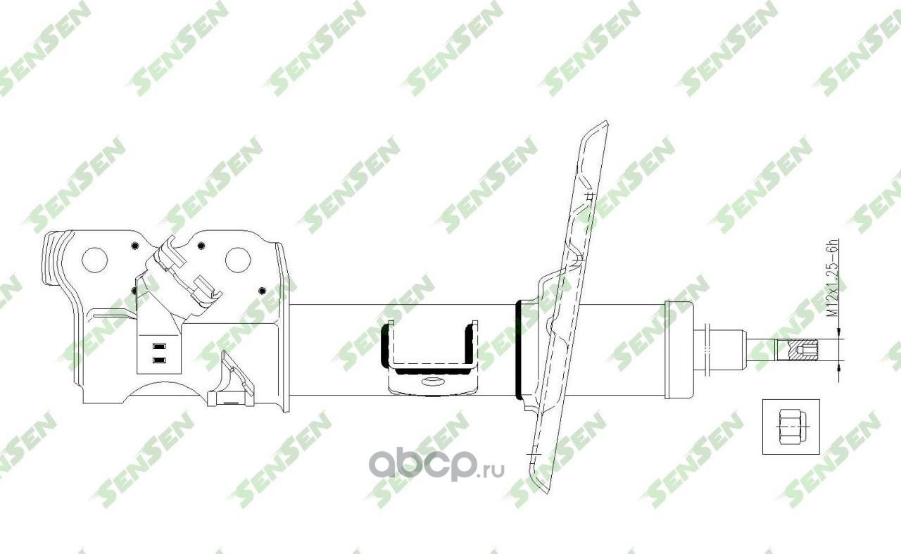 42141484 Амортизатор передний газовый правый Nissan Teana Cefiro Maxima J32 04 (Sensen). Артикул 42141484