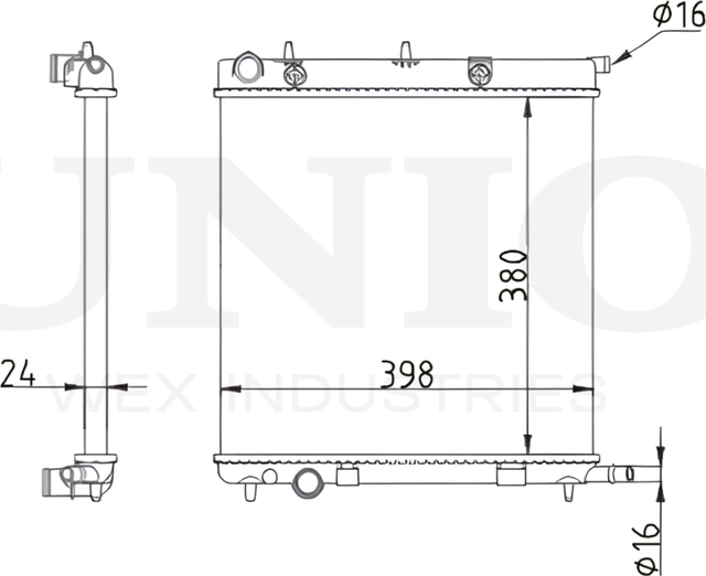 Радиатор двигателя (Unio). Артикул RAD-10115