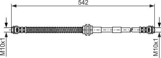 Тормозной шланг Bosch передний для Audi Q7 I (4L) 2006-2015. Артикул 1 987 476 325