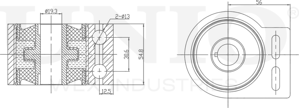 Сайлентблок рычага подвески (Unio). Артикул RMP-20170
